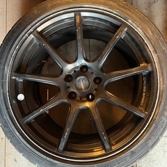 クロススピードRS9 18インチ9.5j +22 PCD114.3 5穴　F235/40R18 R245/40ZR18　タイヤホイールセット4本　JZX100 マークII チェイサーの画像