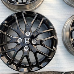 新車外しN-ONE RS N-BOX カスタム ターボ ブラックスタイル 純正 ベルリナブラック塗装 15インチ ホンダ純正アルミホイール 4本 ONE WGNの画像