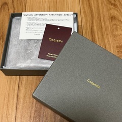 定価22000円／日本製／coquette ダークシルバー本革財布／一度使用の画像