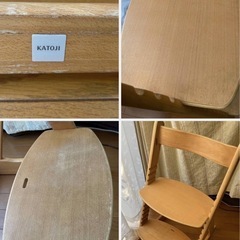 値下げしました　 STOKKEストッケ　KATOJI　キッズチェア セットの画像