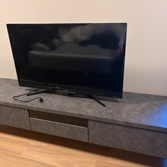 【テレビボード180cm &テレビ40インチ】石目調、大川家具の画像