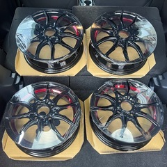 《新品•未使用品》NOVARIS ROHGUE VF (ノヴァリス ローグ VF) 14インチ 4.5J PCD:100 穴数:4 inset:45 ピアノブラック/レッドライン (BK/RED) Weds [ホイール4本セット]の画像