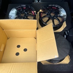 《新品•未使用品》NOVARIS ROHGUE VF (ノヴァリス ローグ VF) 14インチ 4.5J PCD:100 穴数:4 inset:45 ピアノブラック/レッドライン (BK/RED) Weds [ホイール4本セット]の画像