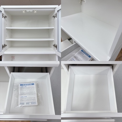 【?買取市場 柴田店】 I485 ? ジモティー限定価格！ 松田家具 キッチンボード 食器棚 800 ビットレンジ ⭐ クリーニング済