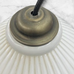 【ドリーム池田店♪ジモティ割対象】 レトロペンダントライト/乳白色/43274の画像