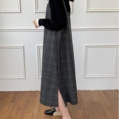 サロペットスカート　ブラウンの画像