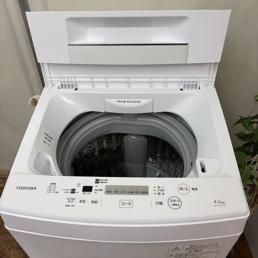 R471 ☀️ TOSHIBA / 東芝 洗濯機 （洗濯4.5㎏) 19年製 AW-45M7 ⭐ 動作確認済 ⭐ クリーニング済