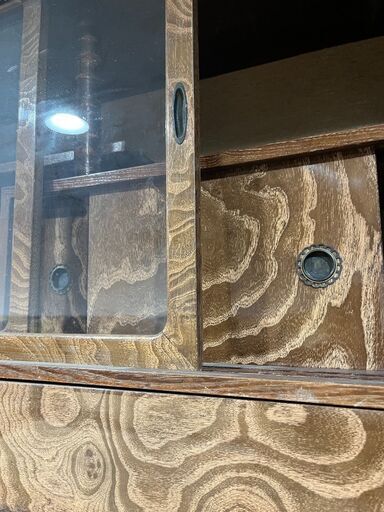 【引き取り限定】  茶箪笥 和家具 飾り棚 アンティーク 収納棚 昭和 レトロ