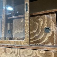 【引き取り限定】  茶箪笥 和家具 飾り棚 アンティーク 収納棚 昭和 レトロの画像