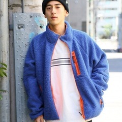 RAGEBLUEリバーシブルスタンドボアジャケットの画像