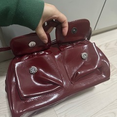 リボンバッグ 赤の画像