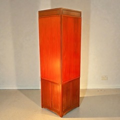 アンティーク調 コーナーキャビネット 飾り棚 ガラスショーケース 象嵌装飾 木製 大型収納 家財便対応 キャビネット ガラスキャビネットの画像