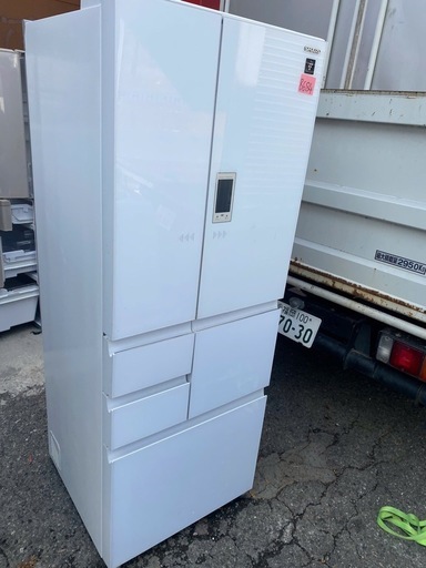 NO B684?福岡市内配送設置無料✨?SJ-AF50F-W 冷蔵庫 プラズマクラスター冷蔵庫 グラデーションホワイト [502L /