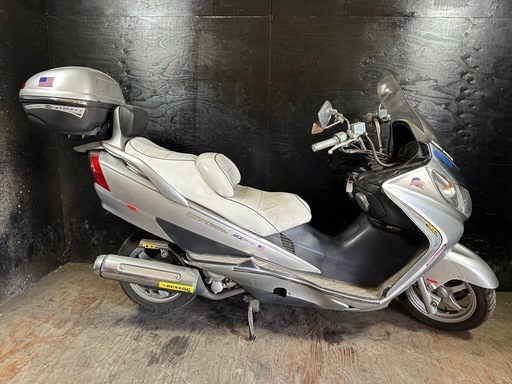 ★支払総額4.8万円★走行テスト済み！全国配送可能！ スズキ スカイウェイブ250 CJ43A リアボックス付き！ロングスクリーン！ 激安ビッグ！ちょっとした足に♪