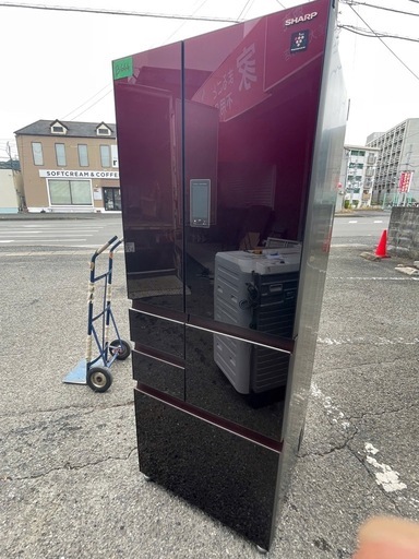 NO B644?福岡市内配送設置無料✨?SJ-GA50E-R 冷蔵庫 プラズマクラスター冷蔵庫 グラデーションレッド [502L /6