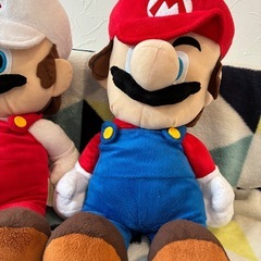 マリオ　ファイヤーマリオ　ぬいぐるみ　2つセットの画像