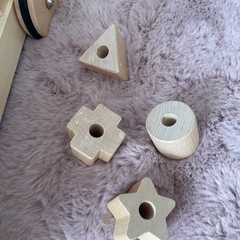 きこりのおもちゃ 木製ぶろっくバス 天然木 ベルニコ 木のおもちゃ 遊具の画像