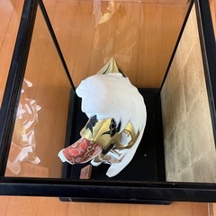 鏡獅子 置物の画像