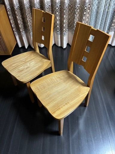 木製ダイニングチェア2脚セット【船橋】 (sk) 船橋の椅子《ダイニング