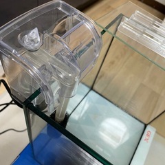 水槽2つと水槽フィルターの画像