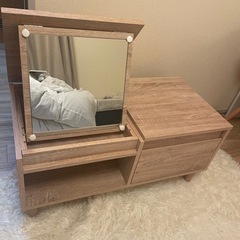 0円！テーブルドレッサー木目調の画像