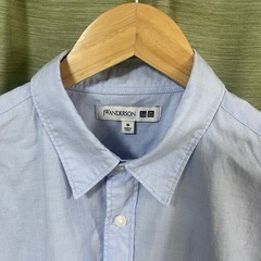 UNIQLO JW ANDERSON  オックスフォードシャツ 長袖シャツ ユニクロ ワイシャツ 長袖 M ブルー UNIQLOの画像