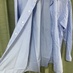 UNIQLO JW ANDERSON  オックスフォードシャツ 長袖シャツ ユニクロ ワイシャツ 長袖 M ブルー UNIQLOの画像
