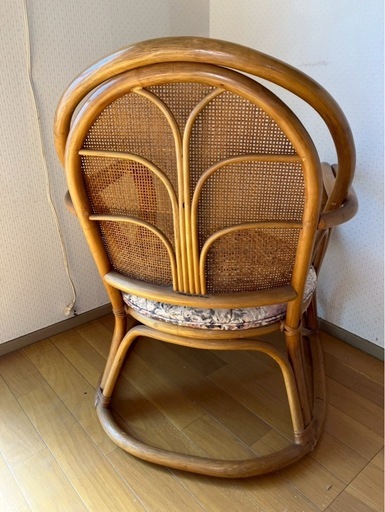 2/10まで】昭和レトロラタンチェア (こんた) 川間の椅子《チェア》の