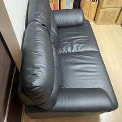 傷・汚れに強い 2人掛けソファ 合皮タイプ　定価4万円の画像