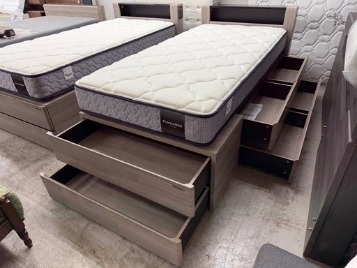 【愛品館 江戸川店 】Ｆrancebed ＆GRANZ 引き出し付き シングルベッド（フランスベッド＆グランツ）