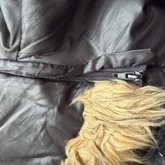 【レディースM〜L】黒ダウンジャケット／フード取り外し可／防寒◎の画像