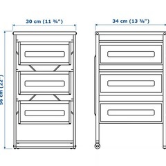 【美品】IKEA イケア　LENNART レッナールト　引き出しユニット　２個セットの画像