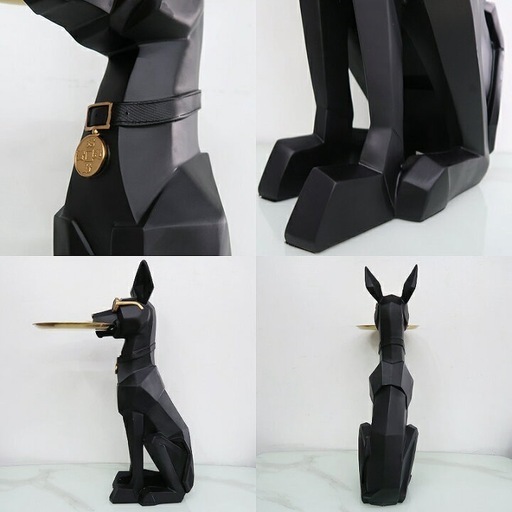 お洒落なサイドテーブル ドーベルマン オブジェ 小物置き 玄関やソファ横に??
