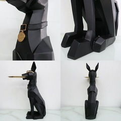 お洒落なサイドテーブル ドーベルマン オブジェ 小物置き 玄関やソファ横に👍🏾の画像