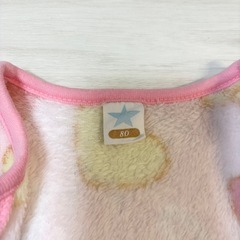 【美品】フリース ノースリーブ ベビーベスト 80cm 冬 トップスの画像