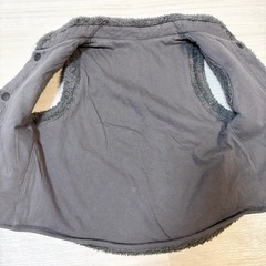 UNIQLO ボアフリースベスト 90cm アウター リバーシブル グレーの画像