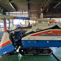 イセキ 3条刈り　コンバイン オーガ　グレンタンク 22馬力 HST 刈取 稲刈 パワステ 自動こぎ深さ カッター ディーゼル ビバ322 セフティアイ　宮崎　動画ありの画像