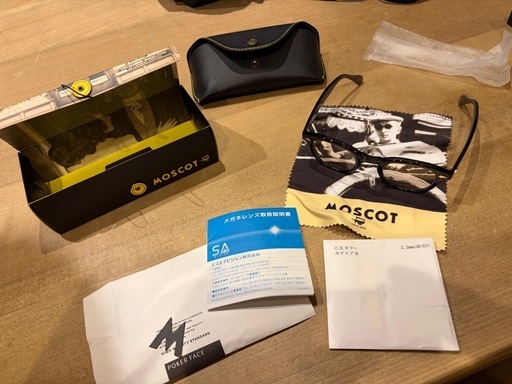 MOSCOT モスコット LEMTOSH MP レムトッシュ メガネ サングラス サイズ 46 クリアブラウン グレーレンズ メタルアームパット