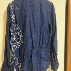 『かりゆしウェア2着セット』 MAJUN他 ネイビー 長袖　Mサイズ　メンズの画像