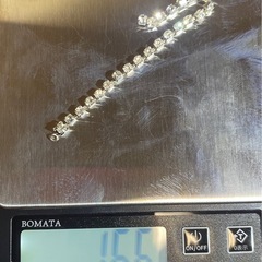 k18wg テニスネックレスダイヤモンド 切れ端の画像