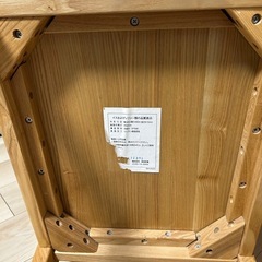 無印良品　タモ材　ダイニングセット（テーブル、椅子2脚）の画像