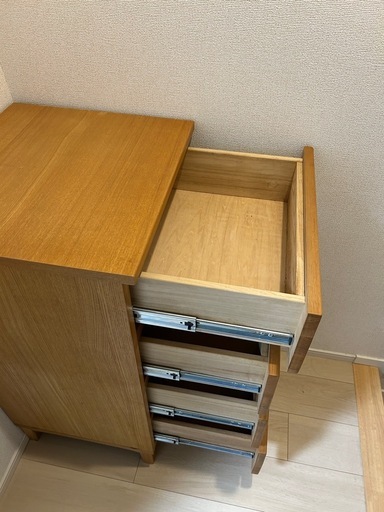 無印良品　キャビネット　チェスト　タモ材