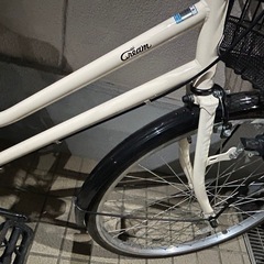 美品　アサヒサイクル　クリーム　  シングルギア　自転車　の画像