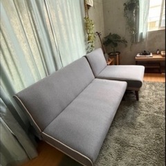 ソファベッド2点セット（ミニクッション3つ付）の画像