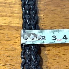 marie claire マリクレール ブラック 編み込みベルト ベルトの画像