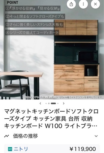 キッチン収納ボード