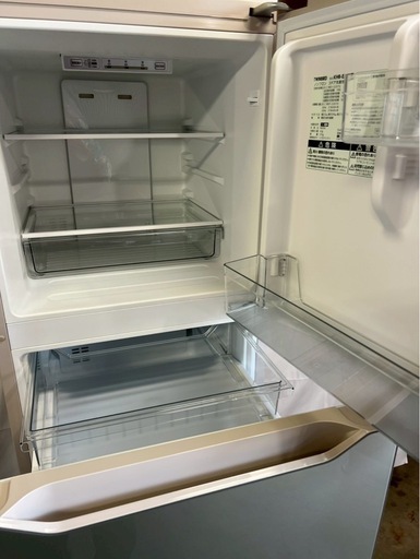【成約済み】【6ヶ月保証】TWINBIRD 3ドア冷蔵庫 KHR-EJ19 2018年製199L 右開き