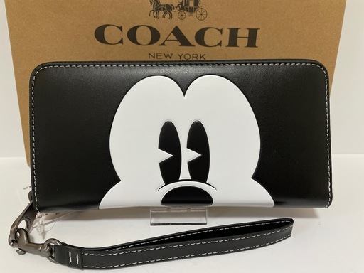 未使用】COACH 長財布/ミッキーマウス/ラウンドファスナー/コーチ