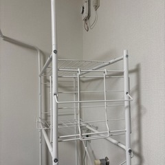 横幅調節可能　IKEA 洗濯機上　 収納棚の画像