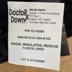 【米軍実物】新品 Doctor Down 最強防寒フード 防水/フリース 登山・バイク・釣りにの画像